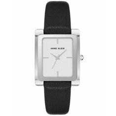Наручные часы ANNE KLEIN Leather, черный/белый/серебряный