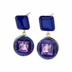 Серьги Moon Paris, фиолетовый