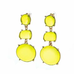 Серьги Moon Paris, эпоксидная смола, зеленый