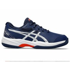 Кроссовки K-Swiss Детские теннисные кроссовки ASICS GEL-GAME 9 CLAY JR для грунта, синий, белый, размер EU-33 / CM-20,5, синий, красный, белый