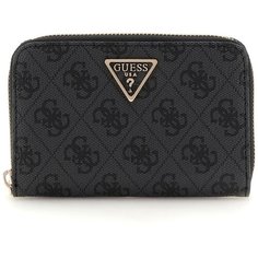 Кошелек GUESS, фактура зернистая, матовая, серый