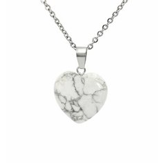 Колье SILVARIE, говлит, длина 50 см, белый, серебряный, серый