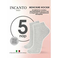 Носки Incanto IBD731003, комплект, 5 пар, размер 2, серый