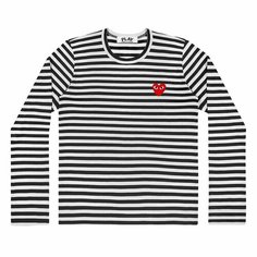 Лонгслив Comme des Garcons PLAY CDG Play Striped LS T-Shirt, размер XL, , black/white