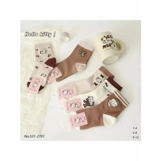 Носки дисней, размер 5-8, , белый, коричневый