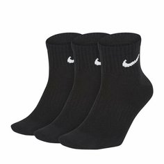 Носки NIKE Everyday Lightweight Ankle, комплект, 3 пары, размер 38 - 42 EU, черный