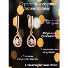 Серьги FJ Fallon Jewelry, циркон, размер 31 мм