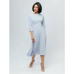Платье 1001dress Большие размеры, размер 58, серо-голубой