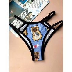 Трусы Caramel underwear, размер XS-S, голубой, бежевый