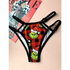 Трусы Caramel underwear, размер XS-S, красный, зеленый