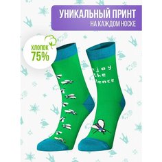 Носки Big Bang Socks разнопарные, размер 40-44, зеленый