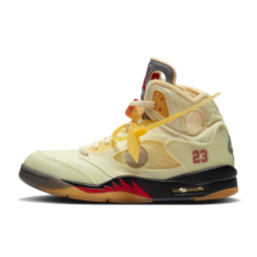 Кроссовки Jordan Air Jordan 5 Retro Off-White, размер 45.5 EU, бежевый, желтый