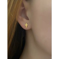 Серьги пусеты, размер 5 мм, золотой Stasy CA