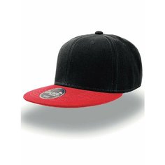 Бейсболка Atlantis SNAP BACK для мужчин и женщин, размер 58, черный/красный