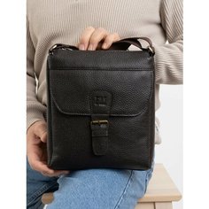 Сумка планшет Franchesco Mariscotti, фактура зернистая, темно-коричневый