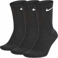 Носки NIKE Everyday Cushion Crew, комплект, 3 пары, размер S, черный
