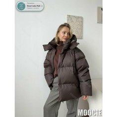 Пуховик , размер INT S, коричневый Нет бренда