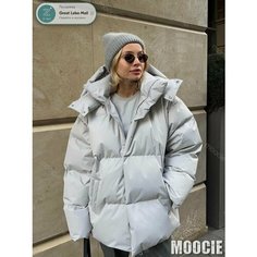 Пуховик , размер INT M, светло-серый Нет бренда