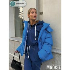 Пуховик , размер INT S, синий Нет бренда