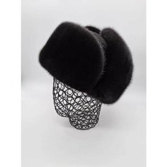 Шапка ушанка LUXURY FUR HATS лесоповал для мужчин, размер 58-59, черный