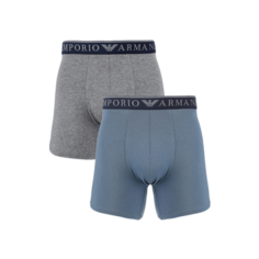 Трусы EMPORIO ARMANI, комплект из 2 шт., размер L, серый/голубой/черный