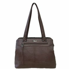 Сумка KENGULUNA, фактура зернистая, коричневый