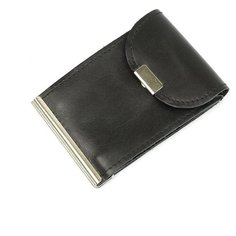 Кошелек Croco, фактура гладкая, черный пулап
