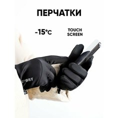 Перчатки RINREY для мужчин, размер 23, черный/серый