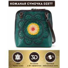 Сумка кросс-боди Dzett, фактура тиснение, желтый, зеленый, красный