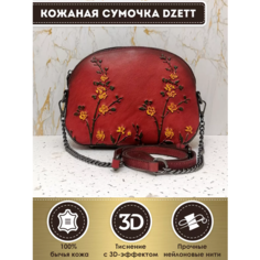 Сумка кросс-боди Dzett, красный, коричневый