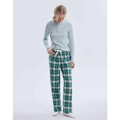 Брюки Gloria Jeans, размер XS/164 (40), зеленый/белый