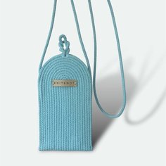 Сумка кросс-боди KNIT KNOT, фактура рельефная, бирюзовый