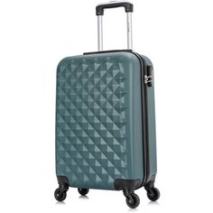 Чемодан Lcase, 35 л, размер S+, темно-зеленый