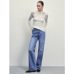 Джинсы буткат Zarina straight, размер 2XS (RU 40)/170, индиго