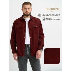 Рубашка Bochetti, размер 48, тёмно-бордовый