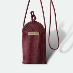 Сумка кросс-боди KNIT KNOT, фактура рельефная, бордовый