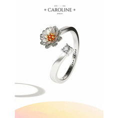 Кольцо-кулон Caroline Jewelry, лунный камень, кристалл, безразмерное, серебряный
