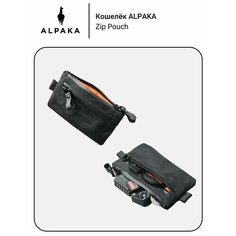 Кошелек ALPAKA, фактура гладкая, черный