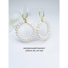 Серьги конго, с подвесками JEWELRY A VENTO, жемчуг пресноводный культивированный, размер 55 мм, белый, бежевый