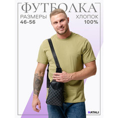 Футболка Натали Суслова, размер 48, олива