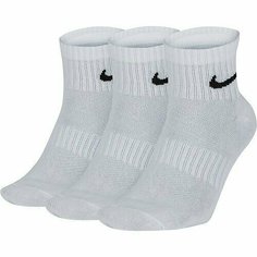 Носки NIKE Everyday Lightweight Ankle, комплект, 3 пары, размер S, белый