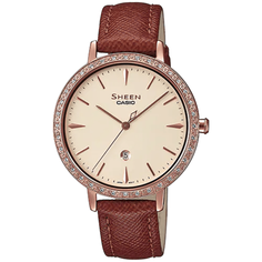 Наручные часы CASIO Sheen, коричневый