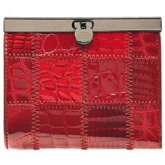 Кошелек malgrado, фактура лаковая, red