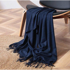 Палантин Cashmere для женщин,180х75 см, темно-cиний