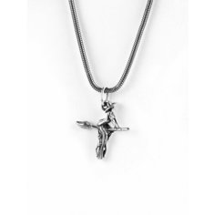 Подвеска Sirius Jewelry, серебро, 925 проба, оксидирование, размер 2 см., серебристый