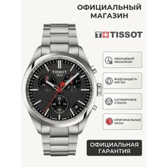 Наручные часы TISSOT T-Classic, серебристый/черный/красный