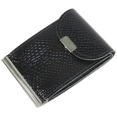 Кошелек Croco, фактура под рептилию, черный