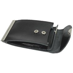 Кошелек Croco, фактура под рептилию, черный игуана