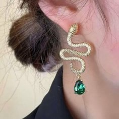 Серьги GALBERI, искусственный камень, золотой