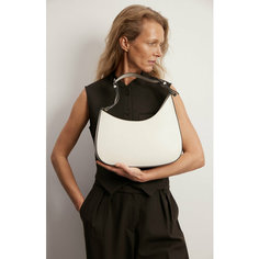 Сумка багет Aprell, фактура гладкая, молочный